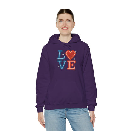 Unisex Hooded Sweatshirt with 'LOVE' Design - Cozy Gift for Friends, Valentine's Day, Casual Wear, Relaxation, Everyday Use