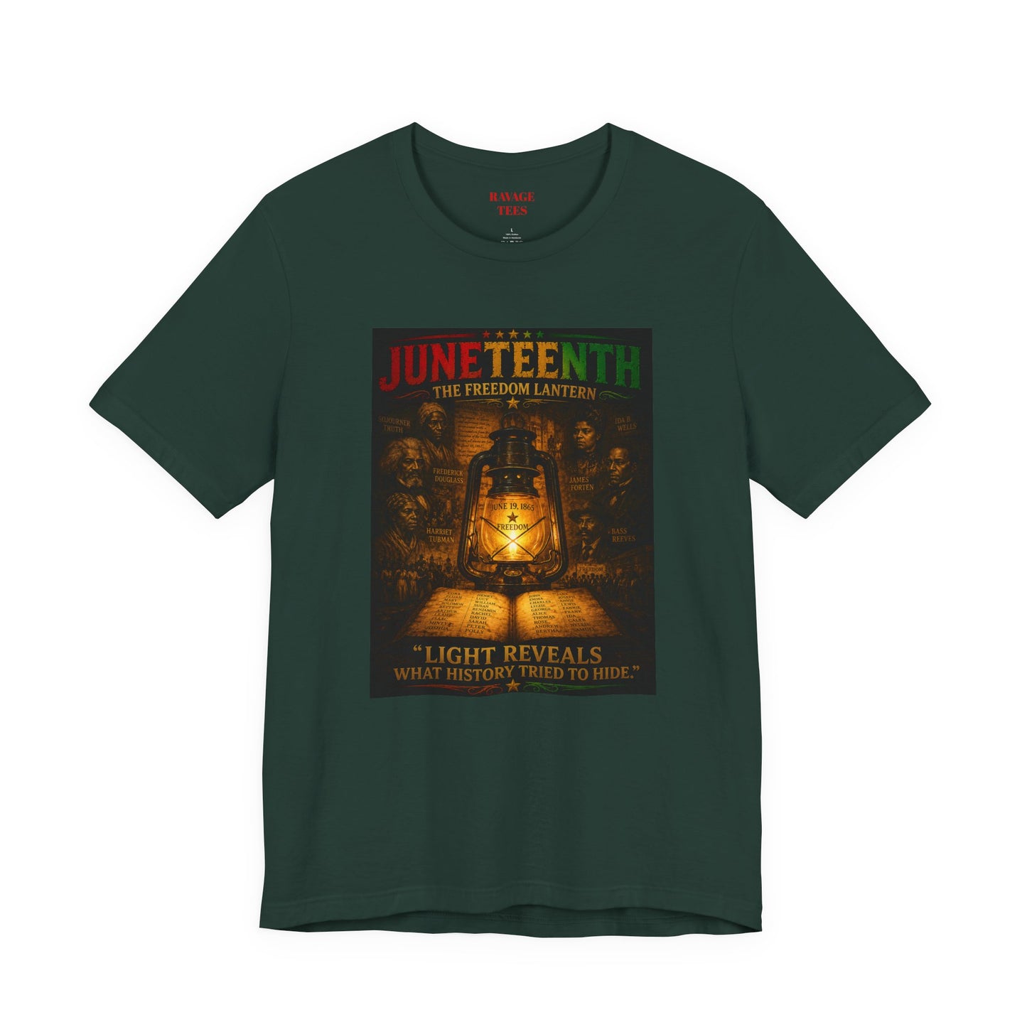 Juneteenth Lantern T-Shirt – "Light Reveals What History Tried to Hide"