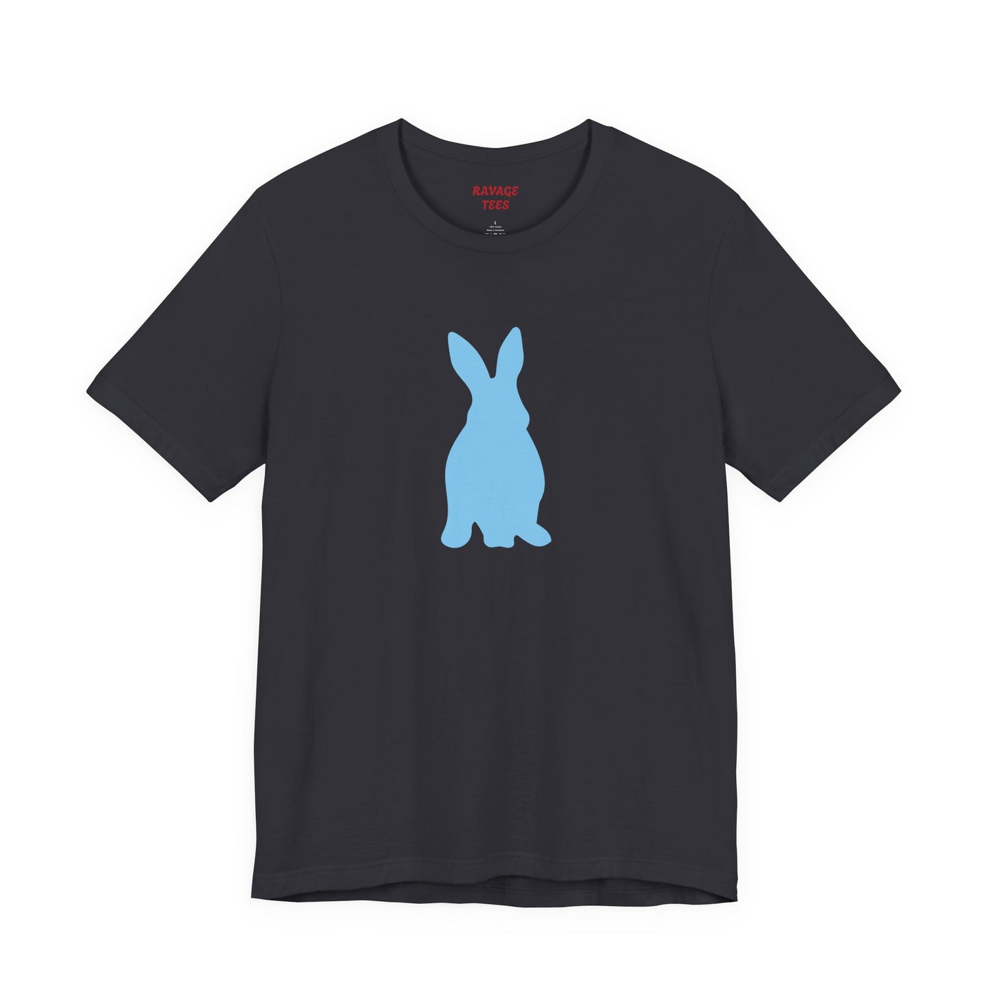 Minimal Blue Bunny Graphic Tee | Unisex Cotton T-Shirt
