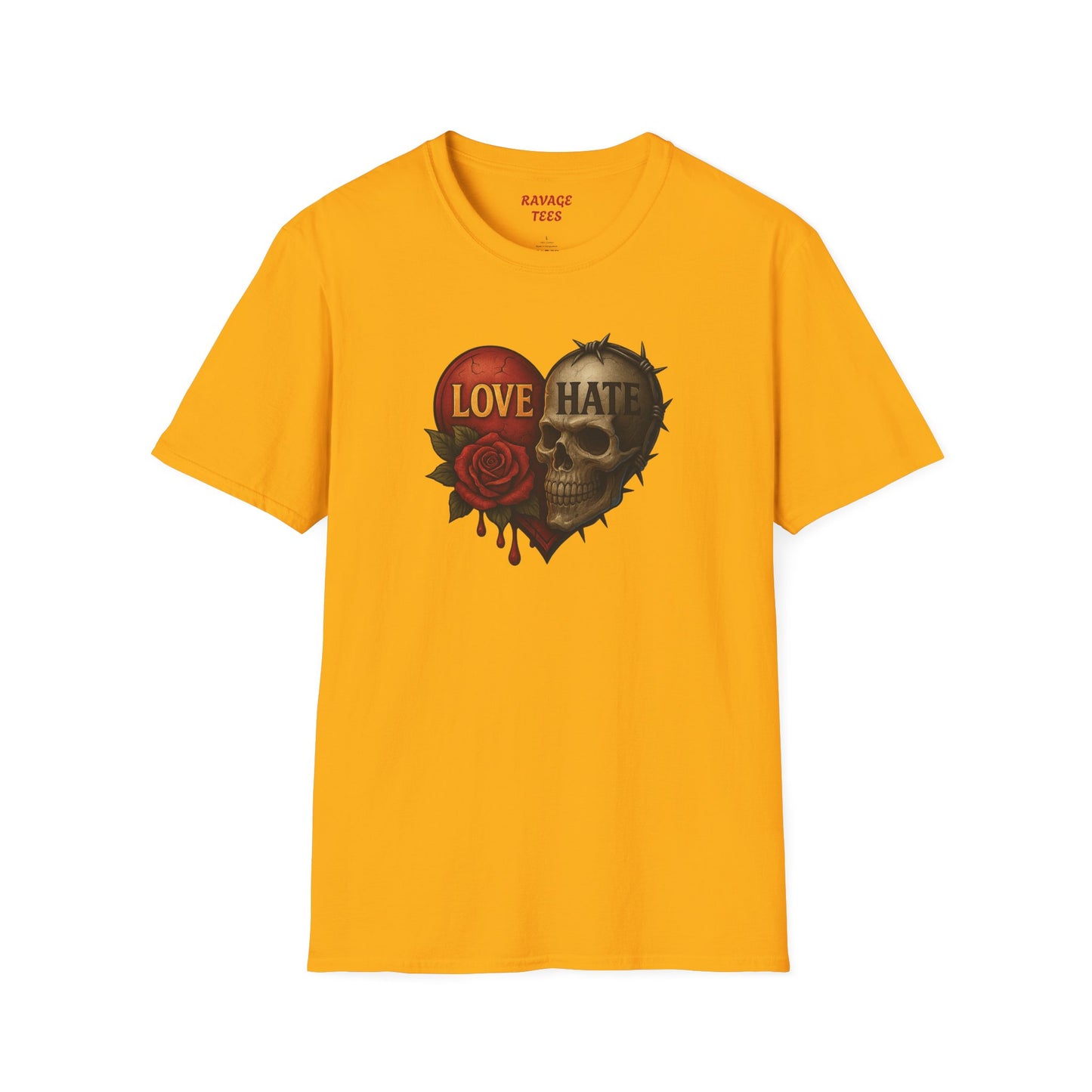 Love & Hate Skull Graphic Tee