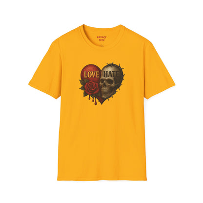 Love & Hate Skull Graphic Tee