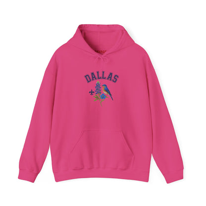 DALLAS Unisex Hoodie – Cozy Sweatshirt, Casual Travel Souvenir, Relaxed Streetwear Gift for Nature & City Lovers