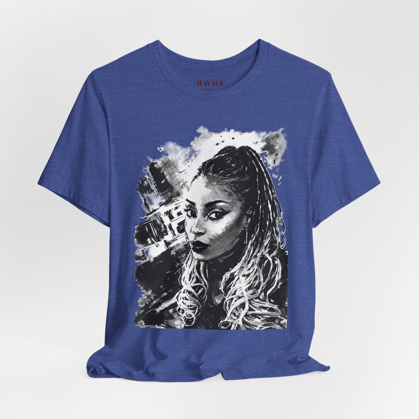 Personalize Black & White Ink Print T-Shirt