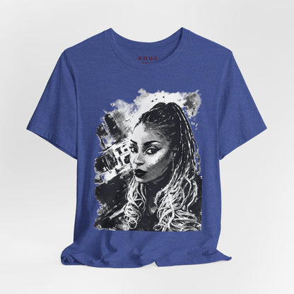 Personalize Black & White Ink Print T-Shirt