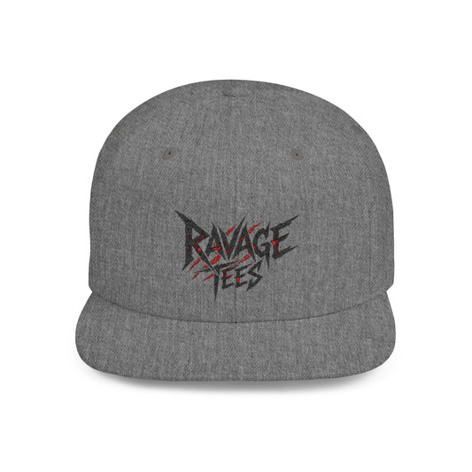 Ravage Tees Edgy Graphic Snapback Cap, Streetwear Hat, Trendy Flat Bill, Casual Outfit Accessory, Unique Gift for Music Lovers