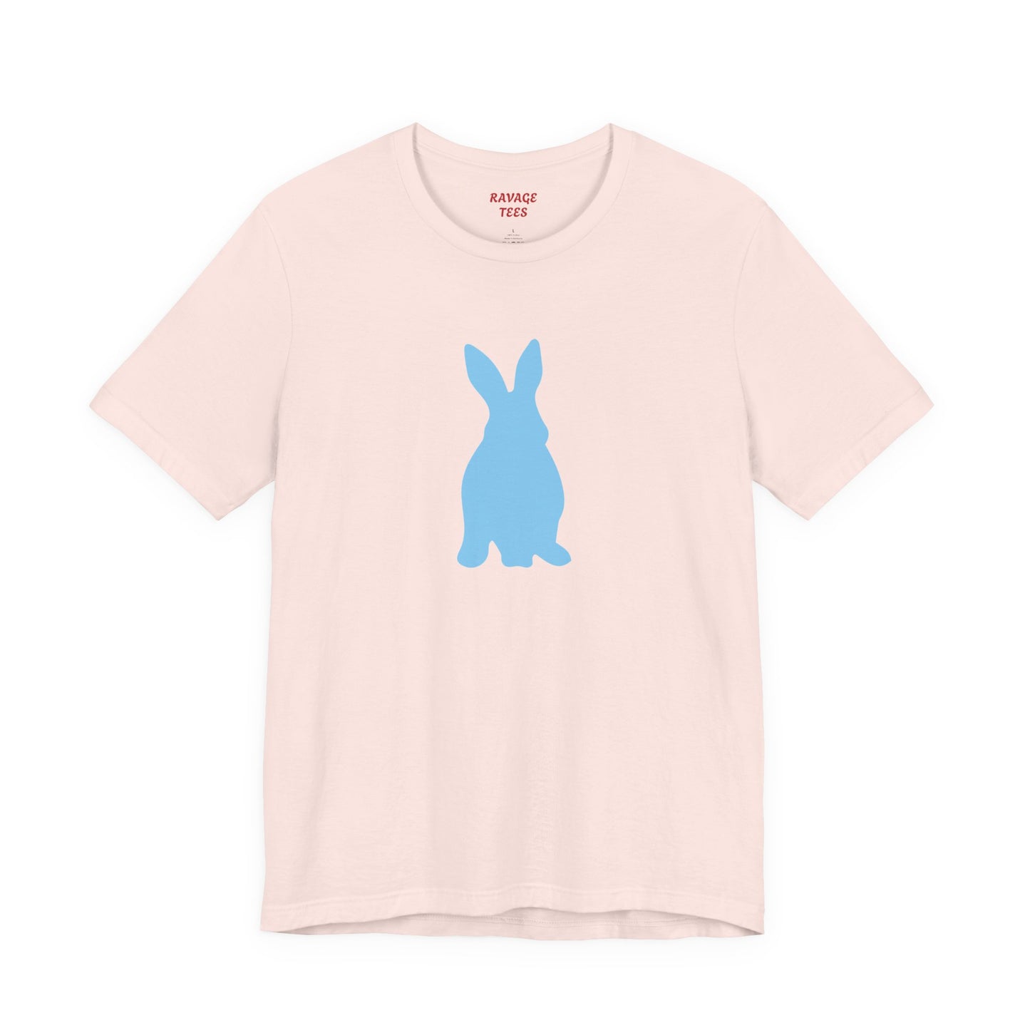 Minimal Blue Bunny Graphic Tee | Unisex Cotton T-Shirt