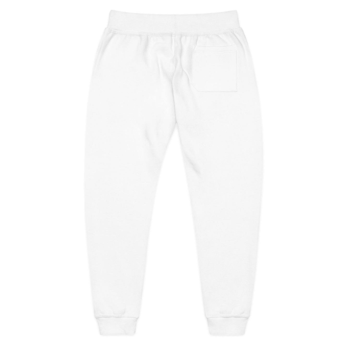 Embroidered '7' Logo Fleece Sweatpants — Cozy White Joggers