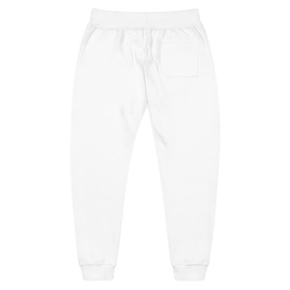 Embroidered '7' Logo Fleece Sweatpants — Cozy White Joggers