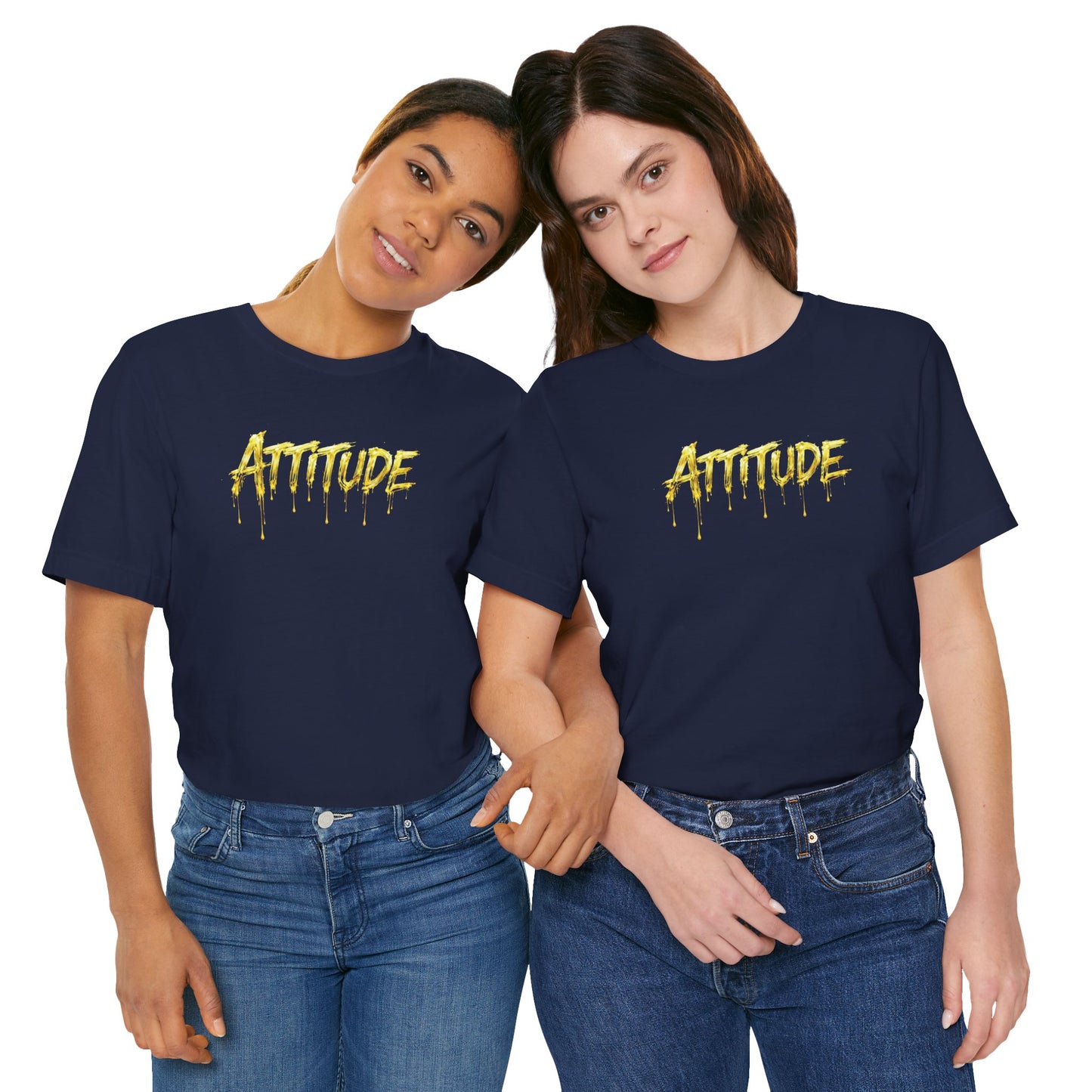 Attitude Drip Graphic Tee — Bold Yellow Streetwear T-Shirt
