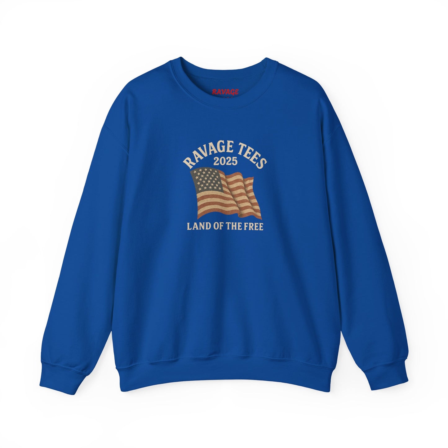 Patriotic Crewneck: "Land of the Free" Unisex Sweatshirt Gift