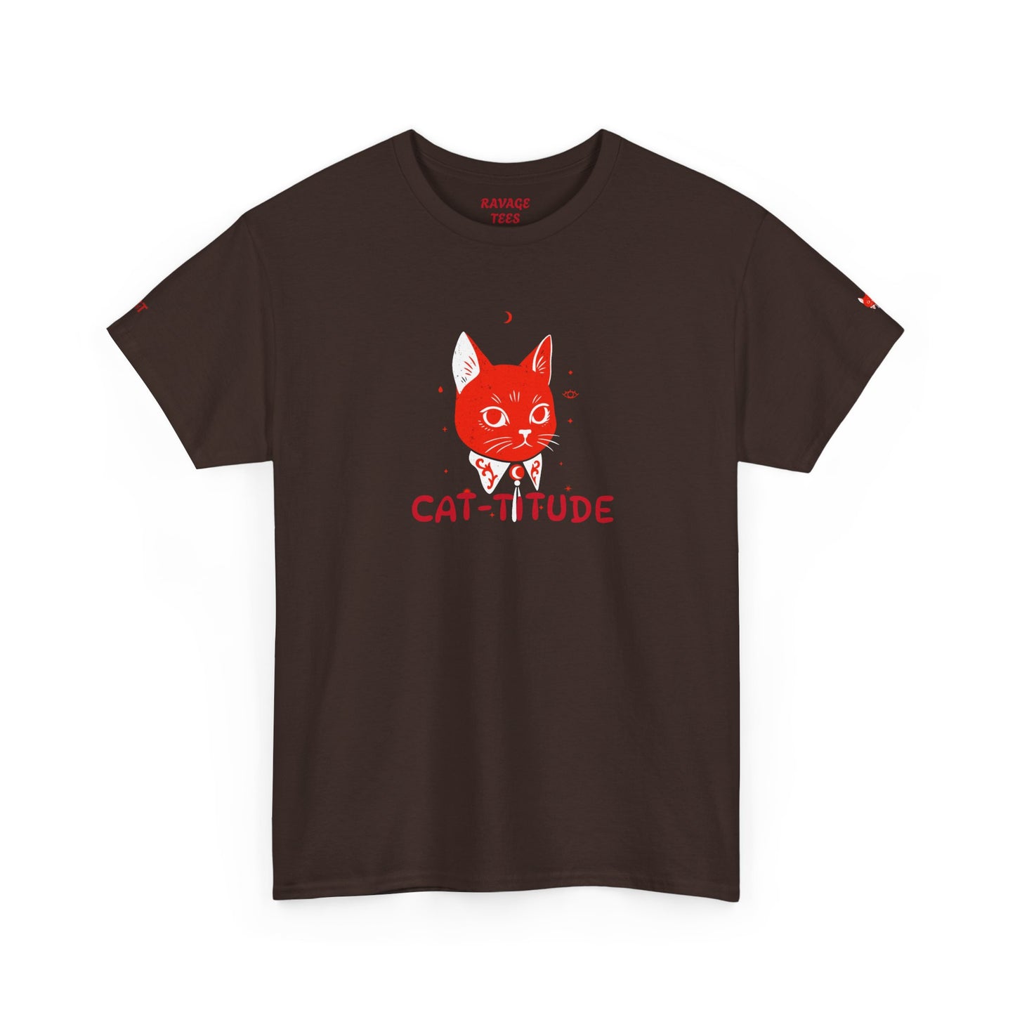 CAT-TITUDE Unisex Heavy Cotton Tee | Funny Cat Shirt