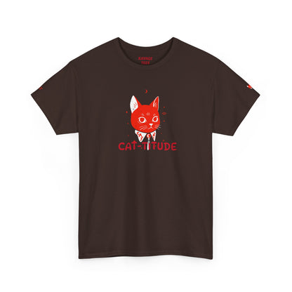 CAT-TITUDE Unisex Heavy Cotton Tee | Funny Cat Shirt