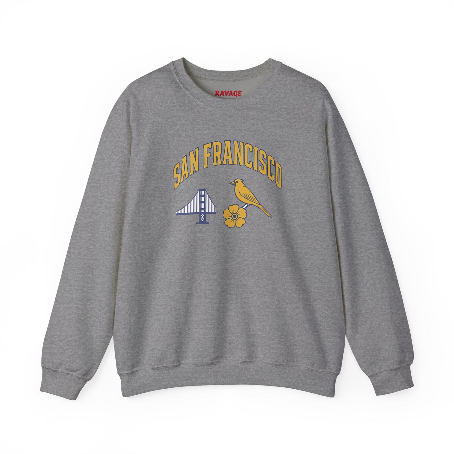 RAVAGE San Francisco - City Vibe Sweatshirt | Unisex Cardinal Crewneck, Cozy Fall Fashion, Casual Wear, Bird Lover Gift Idea