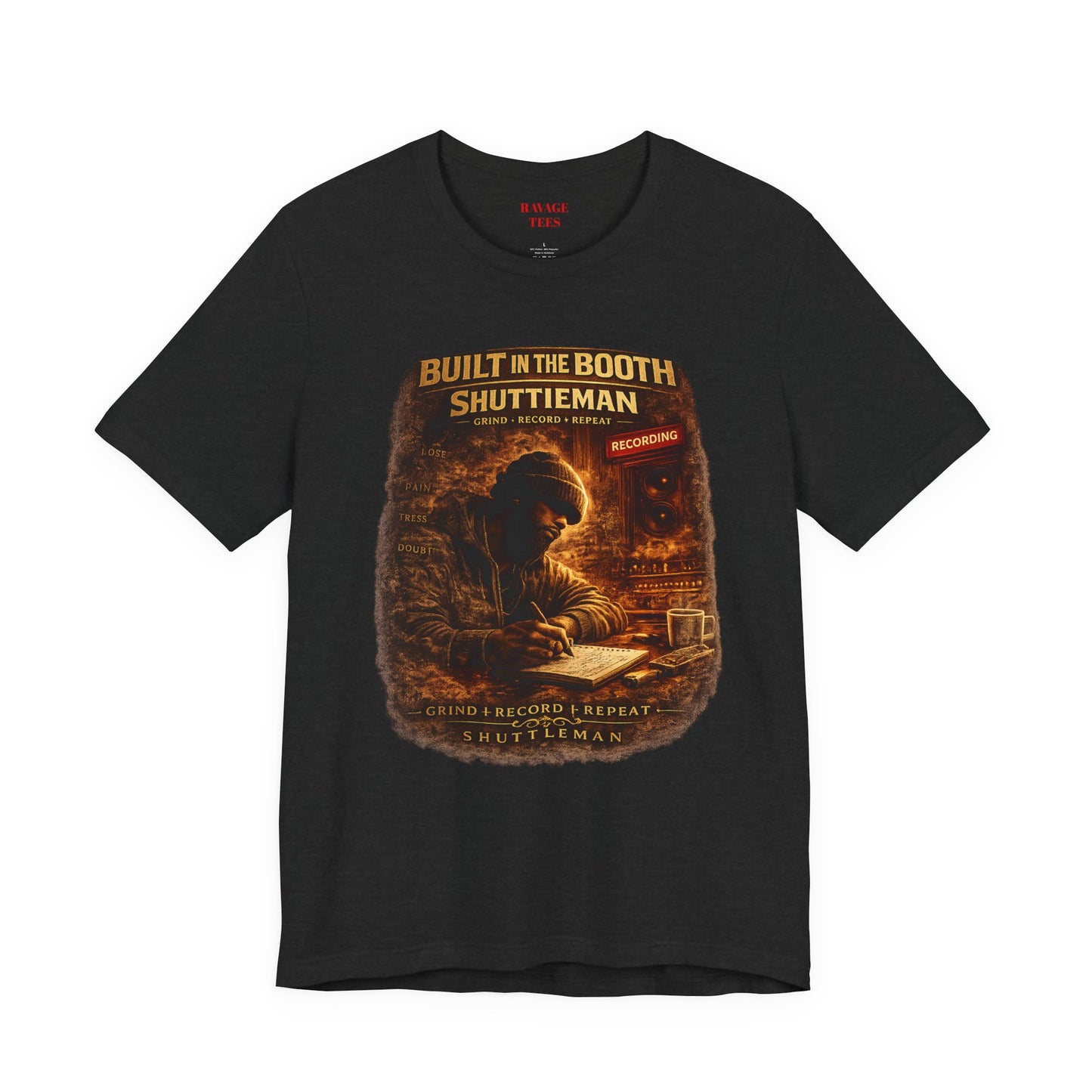 Built In The Booth Tee — Shutt1eman Recording Studio Graphic T‑Shirt