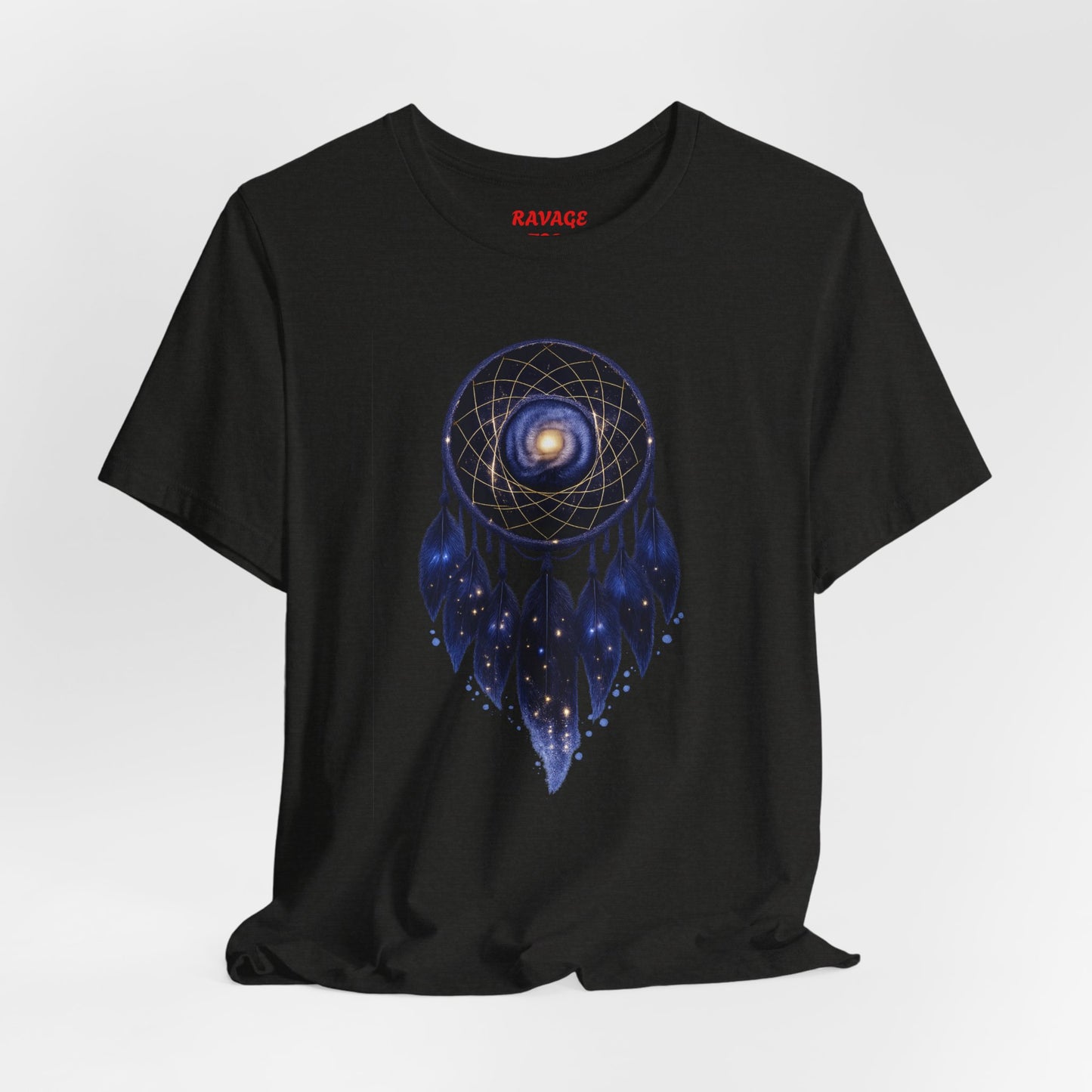 Dreamcatcher Galaxy T-Shirt — Mystical Cosmic Feather Tee