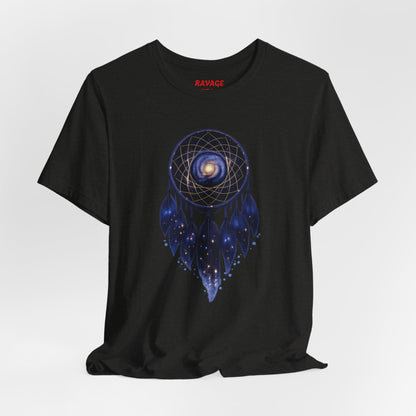 Dreamcatcher Galaxy T-Shirt — Mystical Cosmic Feather Tee
