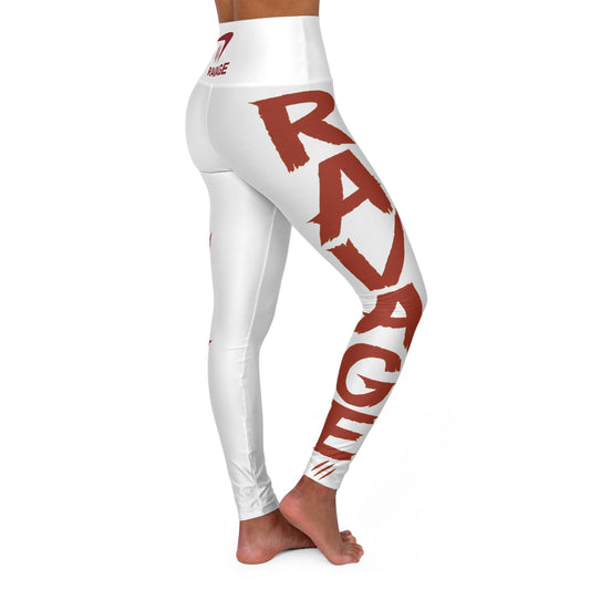 RAVAGE High Waisted Yoga Leggings – Stylish Workout Tights, Athletic Gym Apparel, Activewear for Fitness Enthusiasts and Yoga Lovers