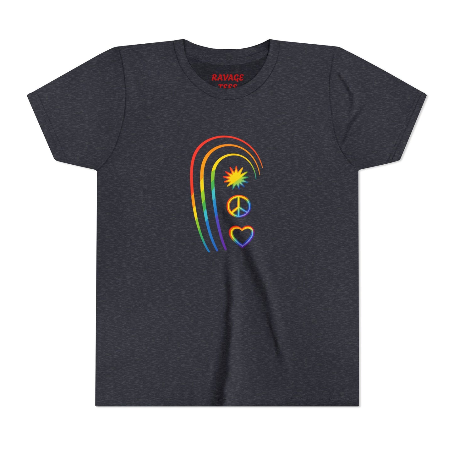 Youth Rainbow Peace & Love Tee