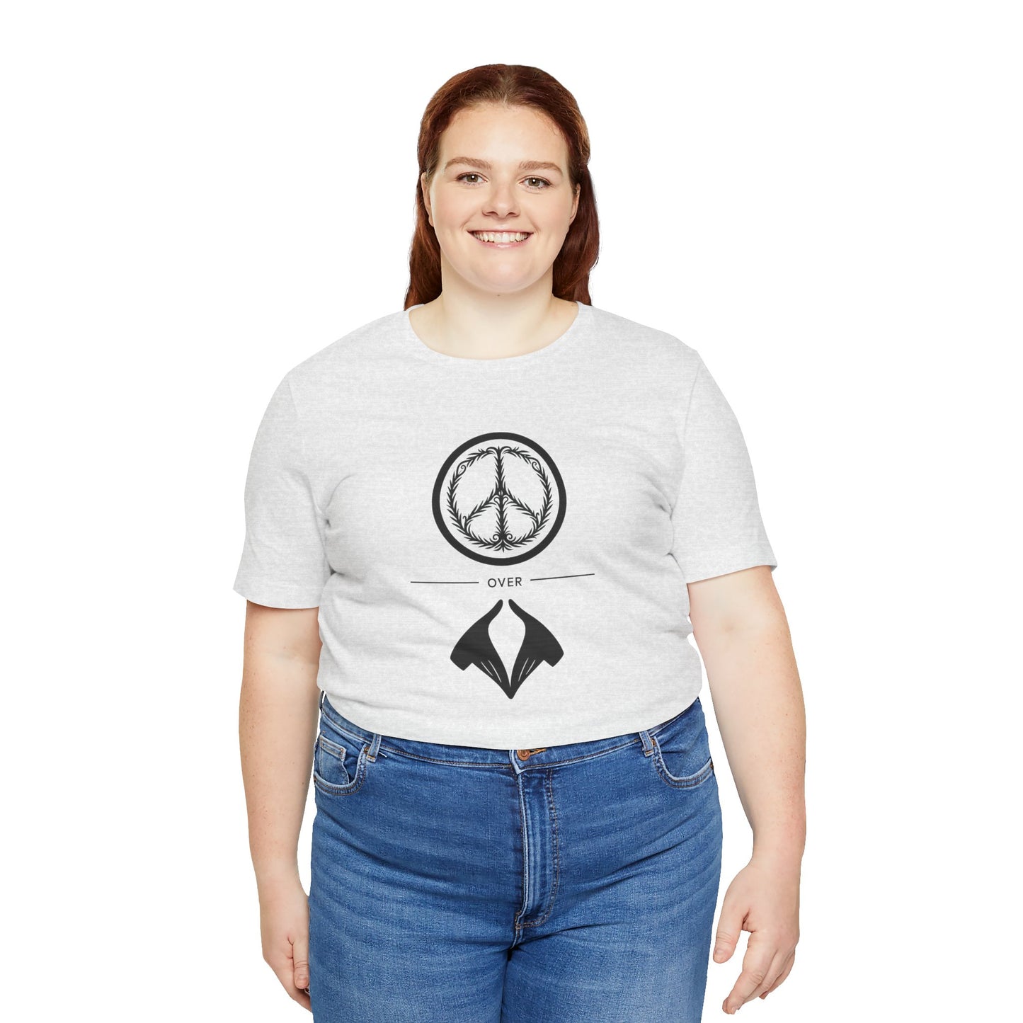 Peace Sign Unisex Jersey Tee, Casual Wear, Gift for Friends, Summer Fashion, Festival Outfit, Eco-Friendly Apparel