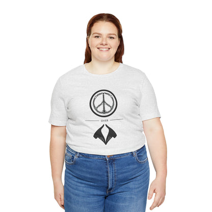 Peace Sign Unisex Jersey Tee, Casual Wear, Gift for Friends, Summer Fashion, Festival Outfit, Eco-Friendly Apparel