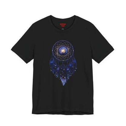 Dreamcatcher Galaxy T-Shirt — Mystical Cosmic Feather Tee