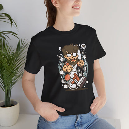 Retro Gamer Cartoon Character Tee
