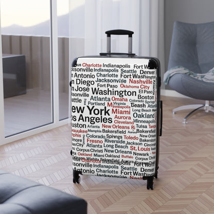 City Adventure Map Travel Suitcase
