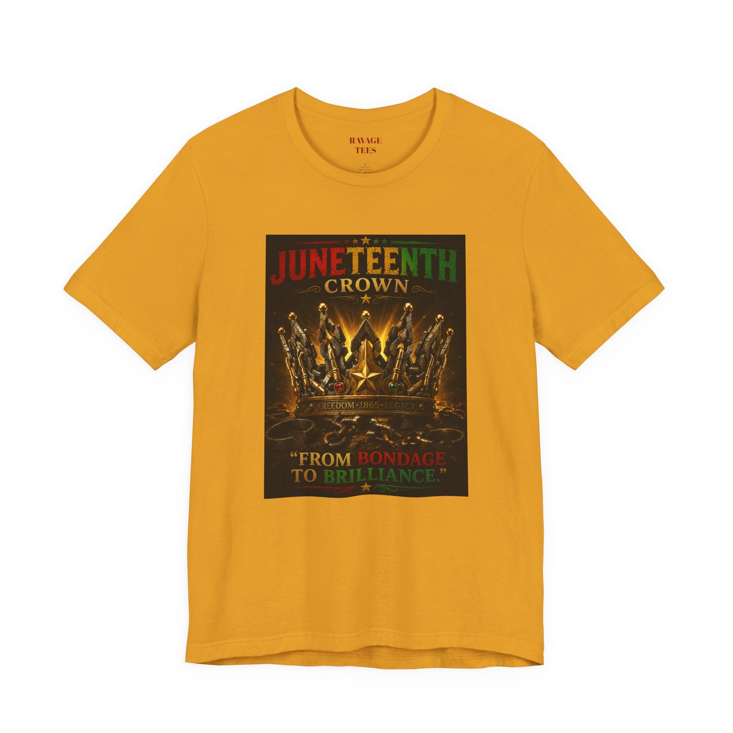 Juneteenth Crown Tee — "From Bondage to Brilliance"
