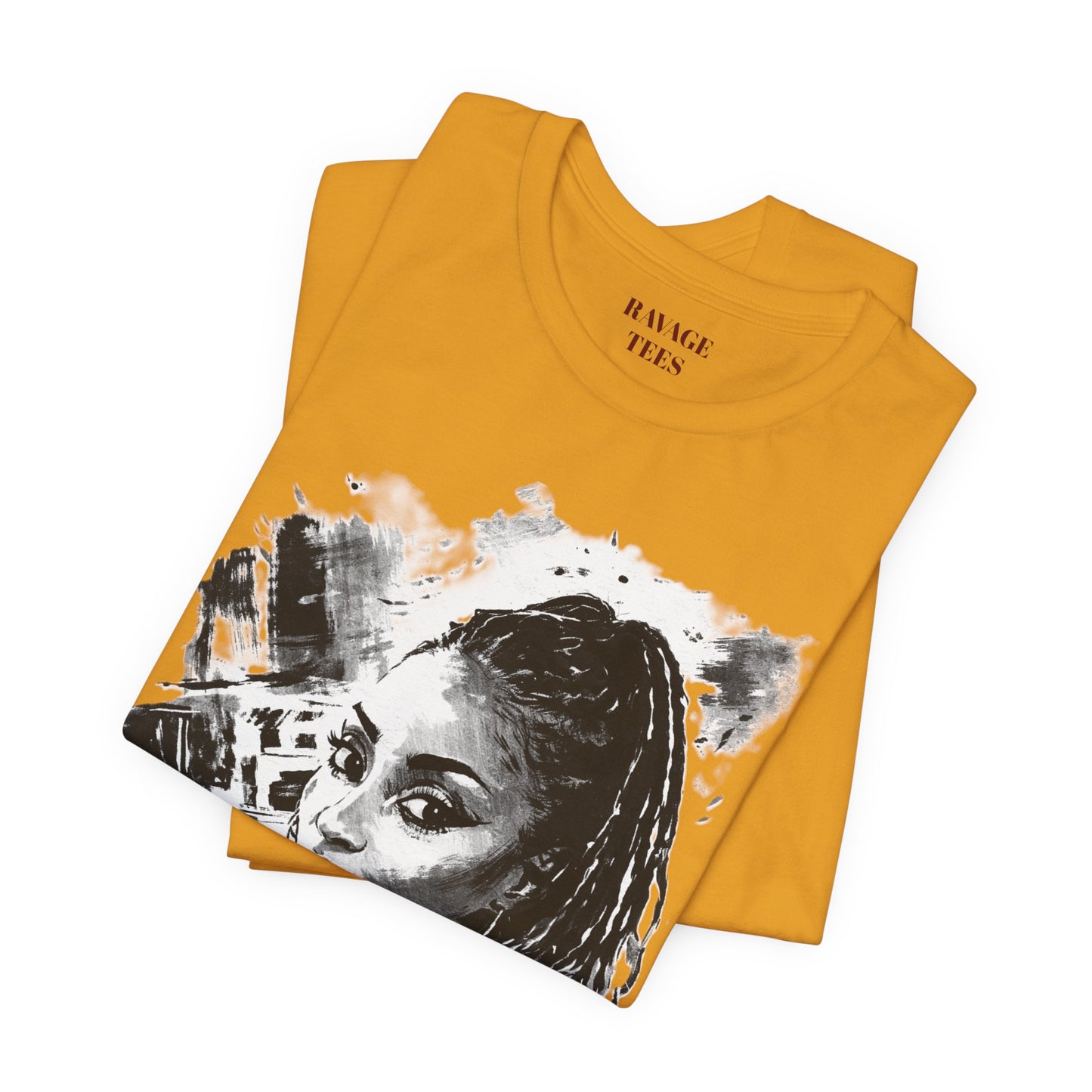 Personalize Black & White Ink Print T-Shirt
