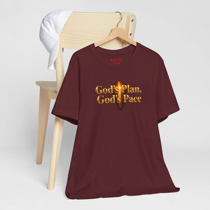 Christian Tee "God's Plan, God's Pace"