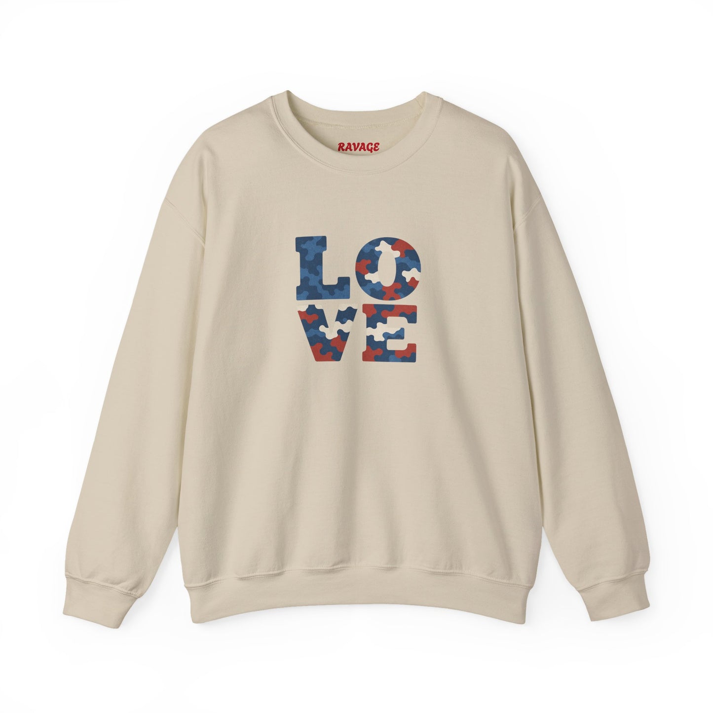 Patriotic Love Sweatshirt | Unisex Crewneck, Cozy Top for Celebrations, Gifts, Independence Day, Casual Style, Everyday Comfort