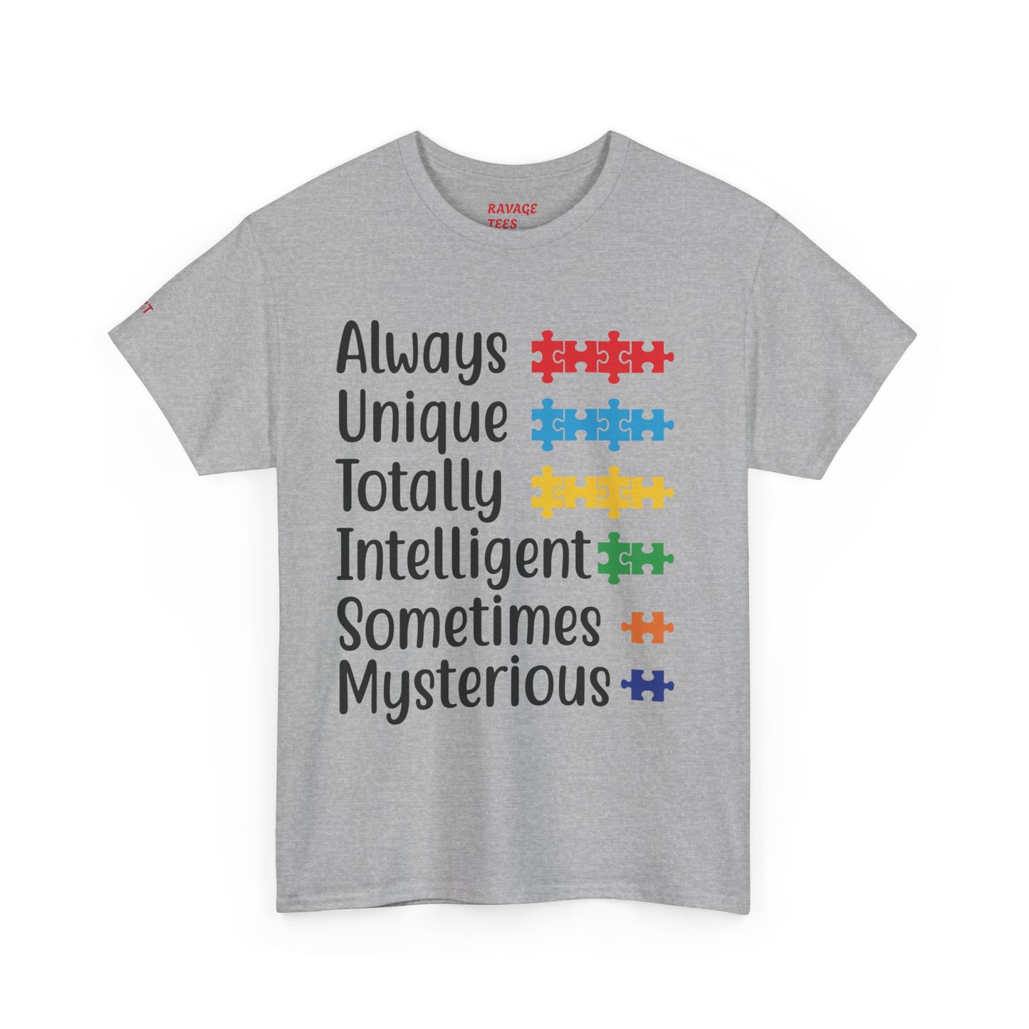 Unisex Autism Awareness Tee - Unique Puzzle Design, Perfect Gift for Friends, Family, and Supporters