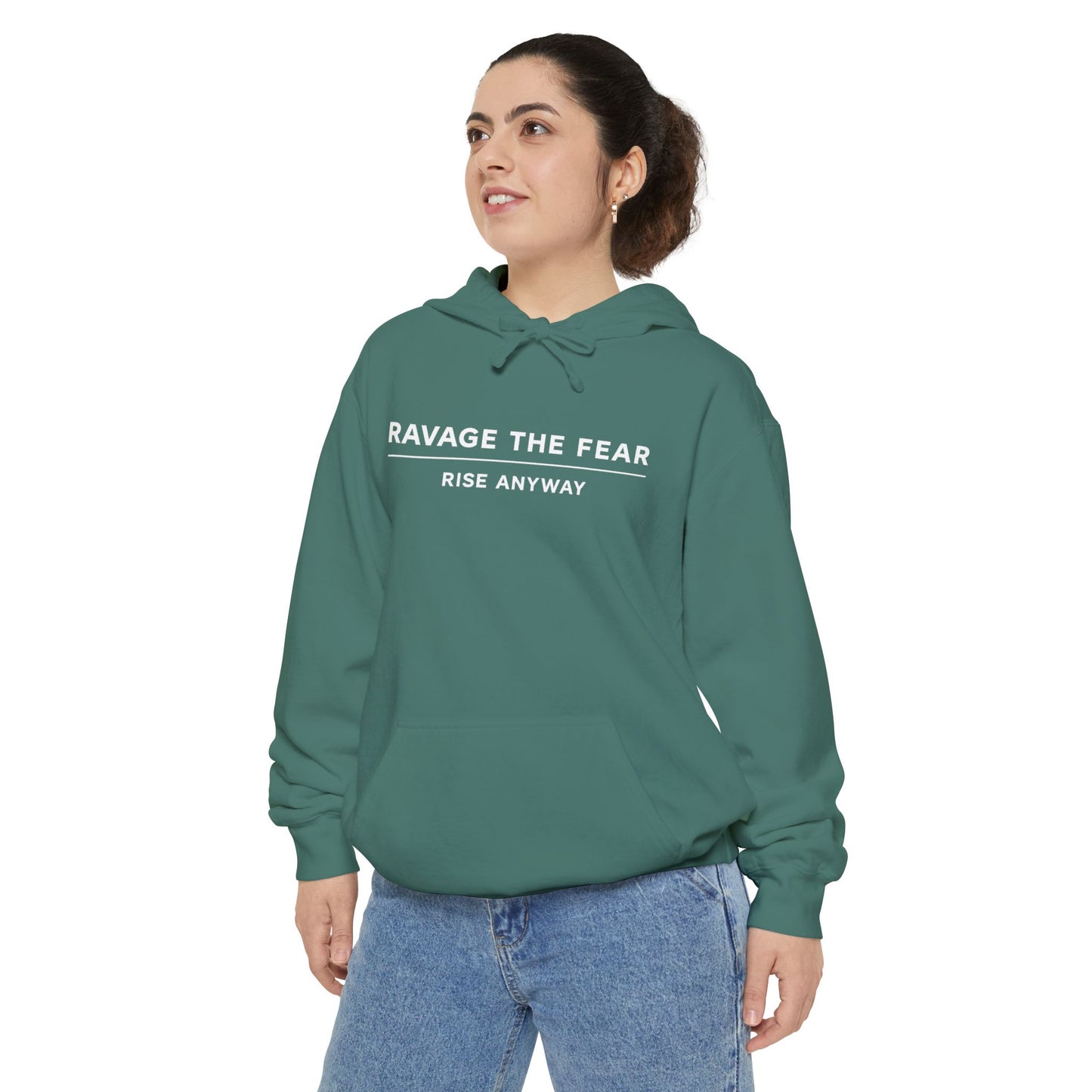 Ravage The Fear Hoodie — "Rise Anyway" Motivational Pullover