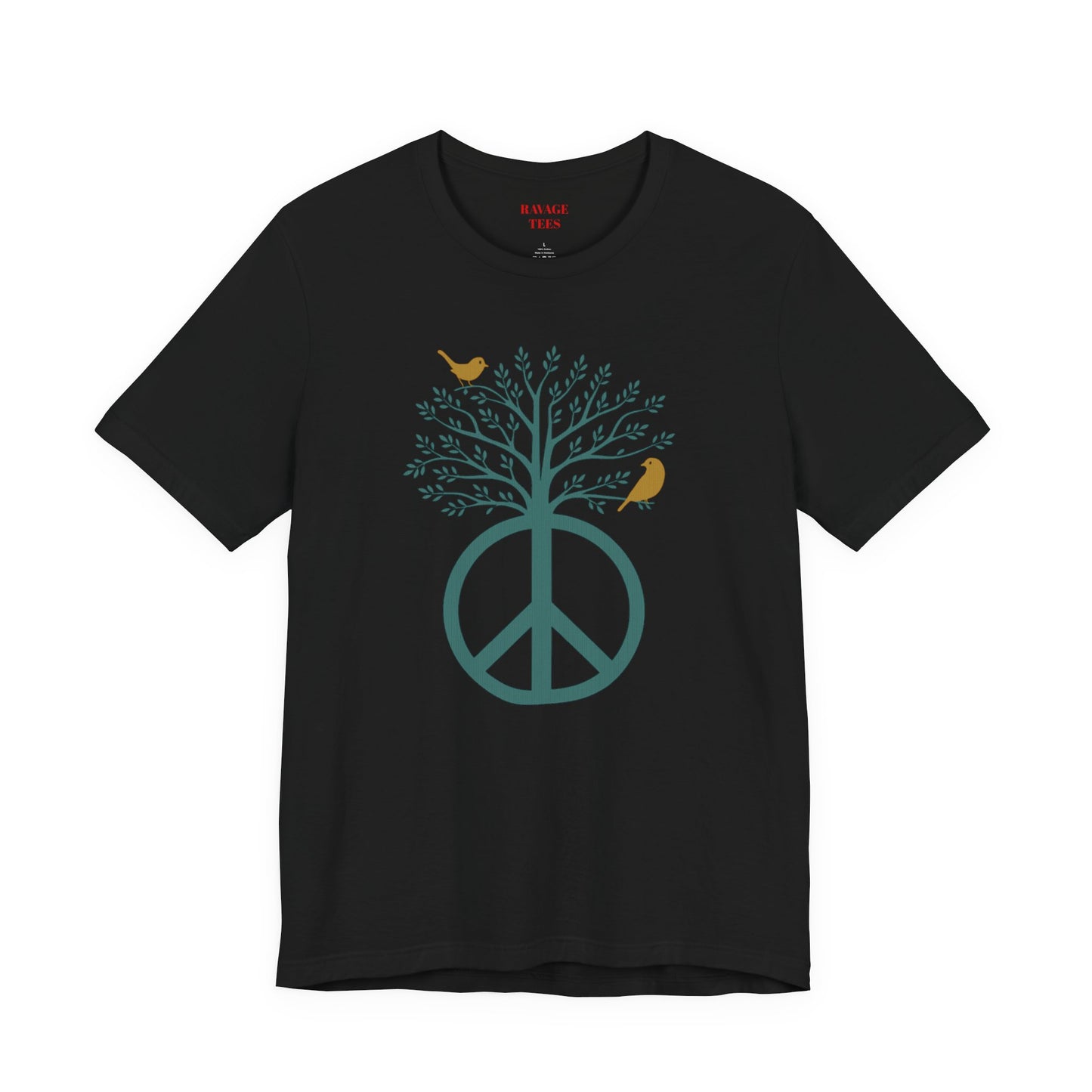Peace Tree T-Shirt with Birds – Eco Nature Graphic Tee