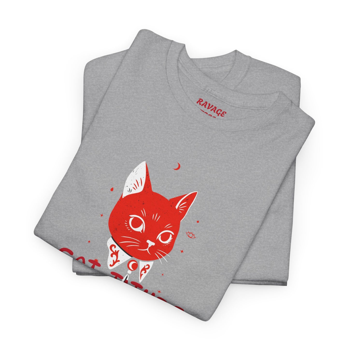 CAT-TITUDE Unisex Heavy Cotton Tee | Funny Cat Shirt