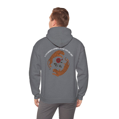 Black Tiger & Rose Graphic Hoodie