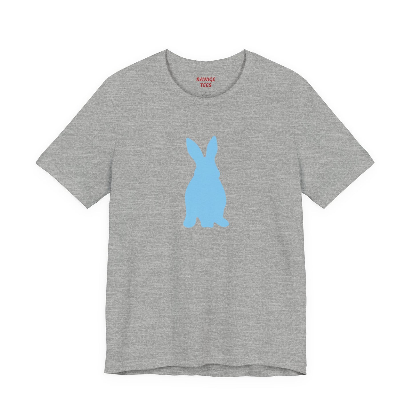 Minimal Blue Bunny Graphic Tee | Unisex Cotton T-Shirt