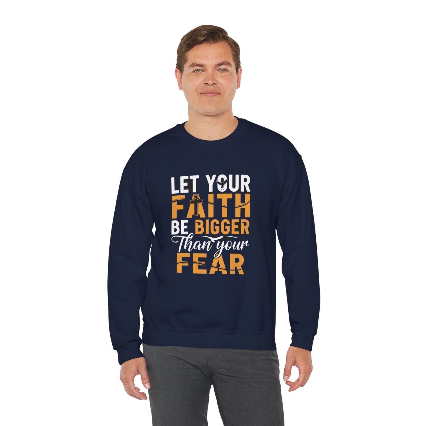 Faith Over Fear Crewneck Sweatshirt | Christian Apparel, Inspirational Gift, Cozy Casual Wear, Religious Sweatshirt, Unisex Fashion