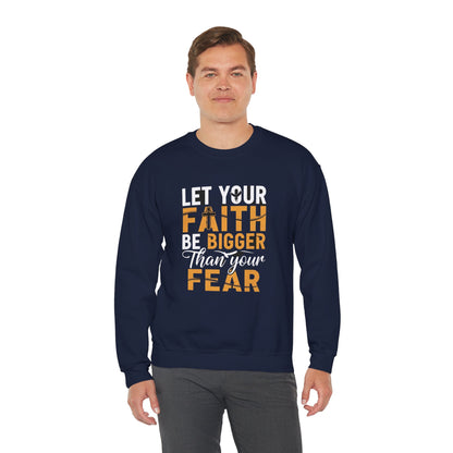 Faith Over Fear Crewneck Sweatshirt | Christian Apparel, Inspirational Gift, Cozy Casual Wear, Religious Sweatshirt, Unisex Fashion
