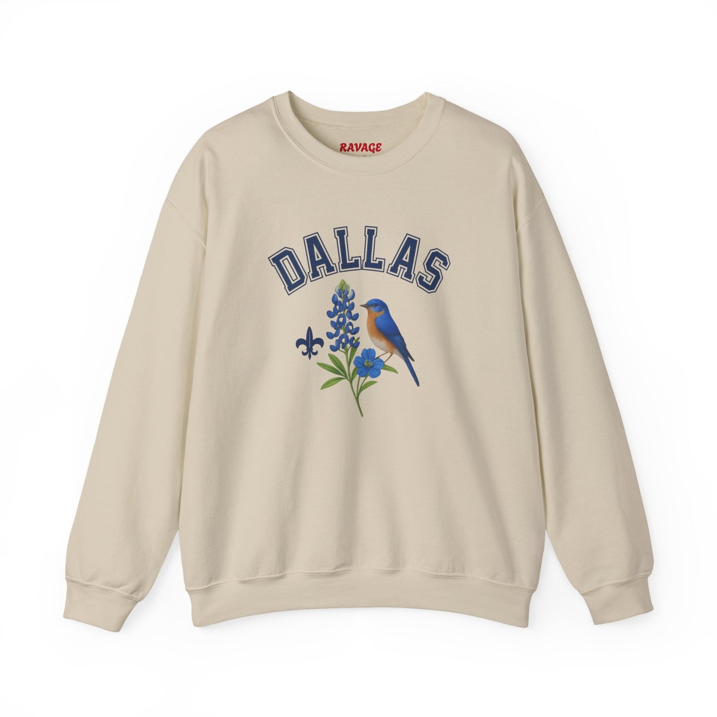 RAVAGE DALLAS - City Vibe Sweatshirt | Unisex Cardinal Crewneck, Cozy Fall Fashion, Casual Wear, Bird Lover Gift Idea