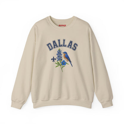 RAVAGE DALLAS - City Vibe Sweatshirt | Unisex Cardinal Crewneck, Cozy Fall Fashion, Casual Wear, Bird Lover Gift Idea