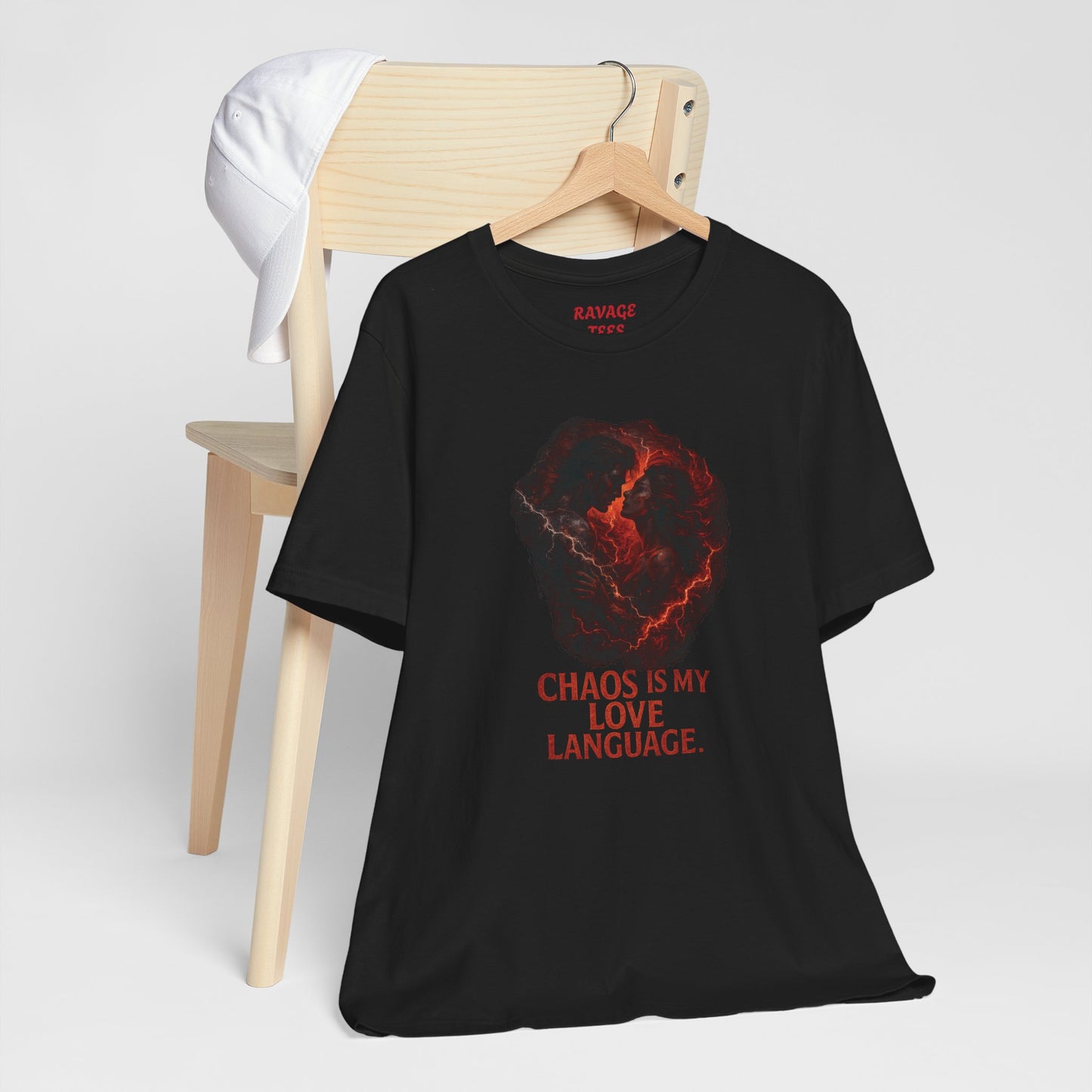 Chaos Love Language Tee: Bold, Dark Tee