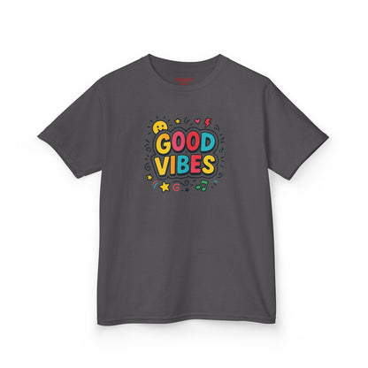 Kids Good Vibes T-Shirt – Fun Graphic Tee with Positive Message, Cool Summer Outfit, Birthday Gift for Children