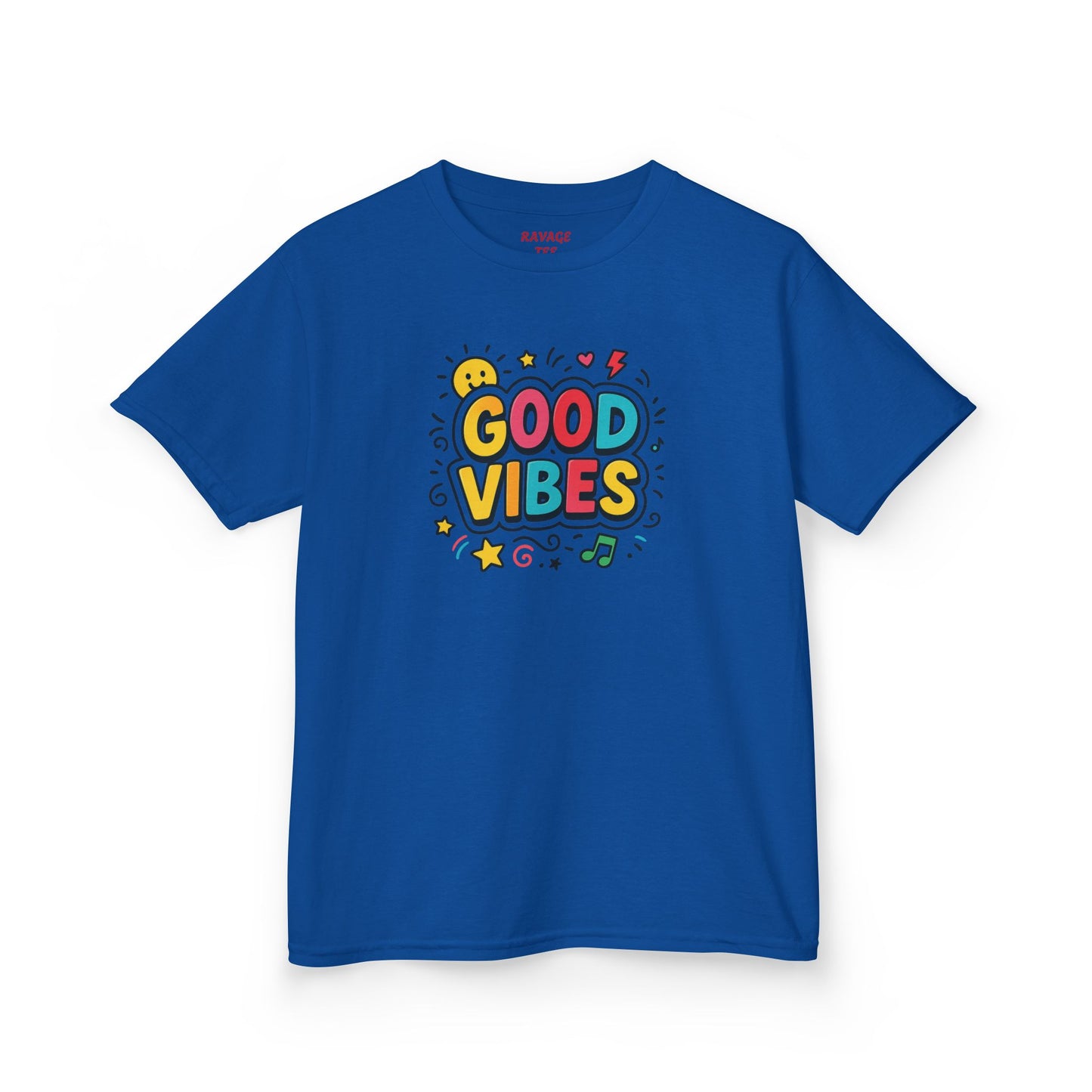 Kids Good Vibes T-Shirt – Fun Graphic Tee with Positive Message, Cool Summer Outfit, Birthday Gift for Children