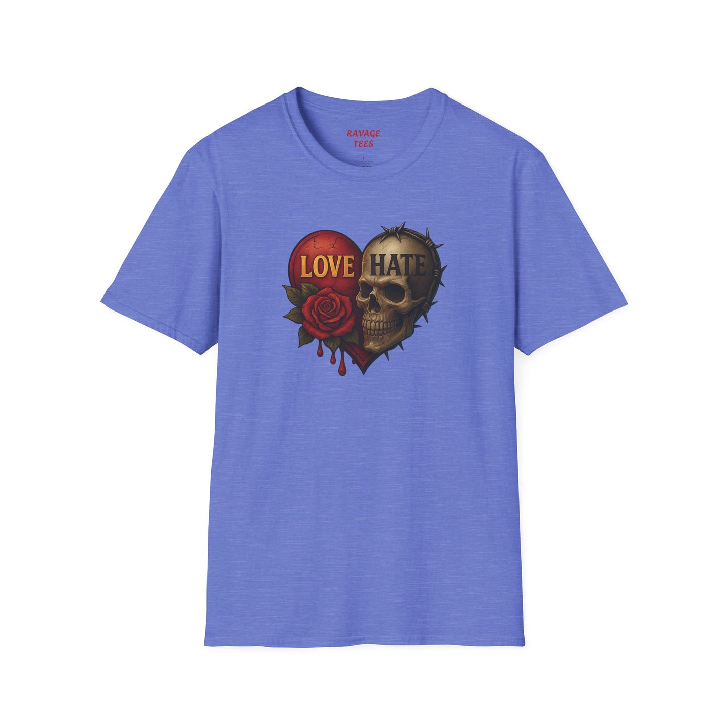 Love & Hate Skull Graphic Tee