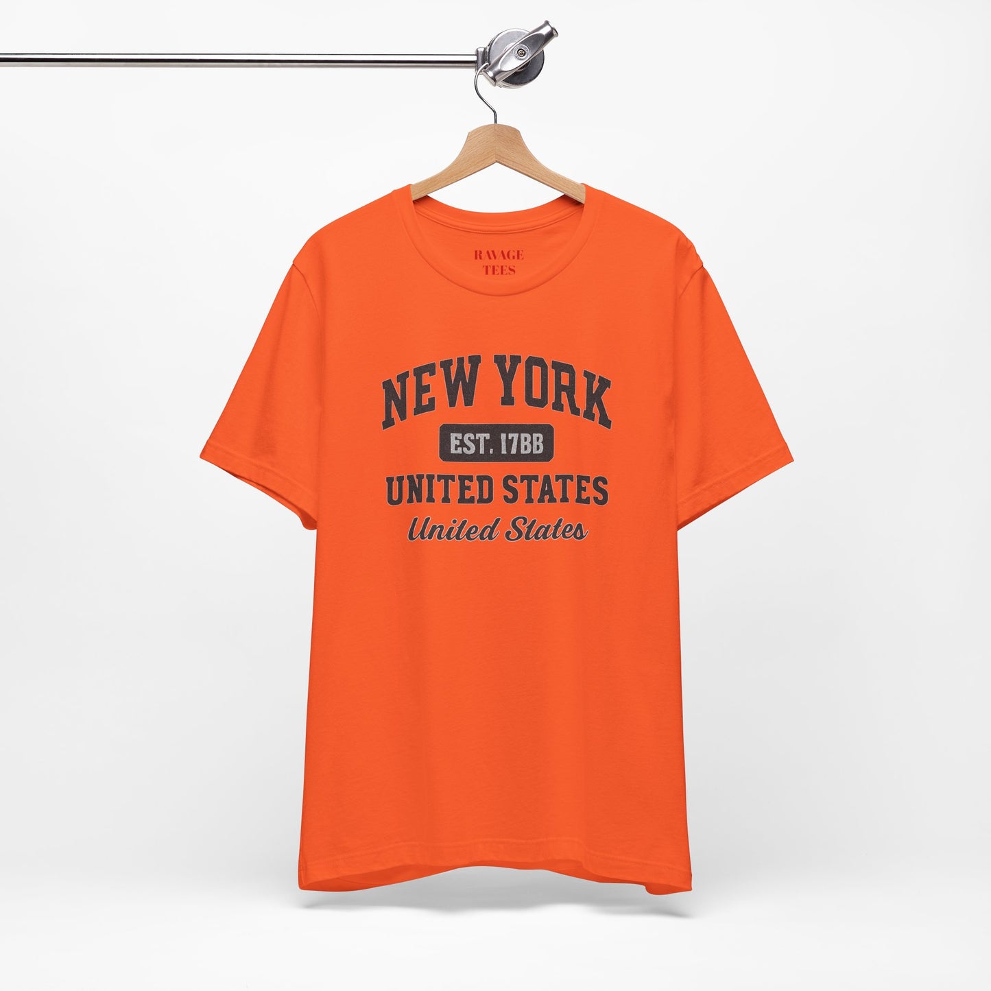 New York Vintage College T-Shirt – 'New York Est. 1788' Graphic Tee