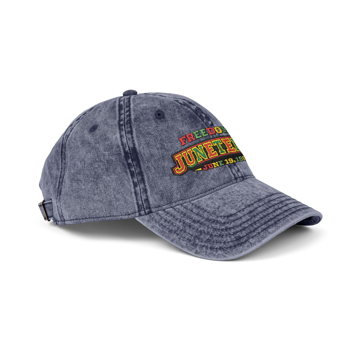 Juneteenth Embroidered Vintage Cap
