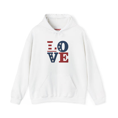 Unisex Hooded Sweatshirt with 'LOVE' Design - Cozy Gift for Friends, Valentine's Day, Casual Wear, Relaxation, Everyday Use