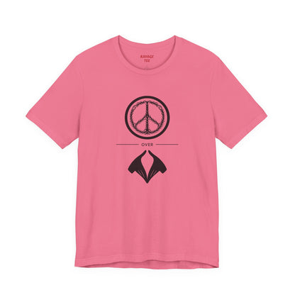 Peace Sign Unisex Jersey Tee, Casual Wear, Gift for Friends, Summer Fashion, Festival Outfit, Eco-Friendly Apparel