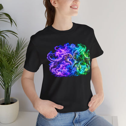 Neon Nebula Predator Clash Graphic Tee